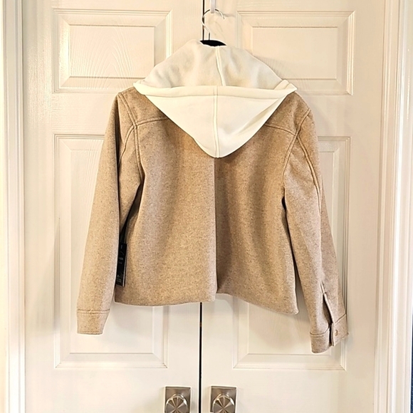 NWT Cavalini Original Jacket w Removable Hood, Snap Closures, XL. Camel - Picture 8 of 11